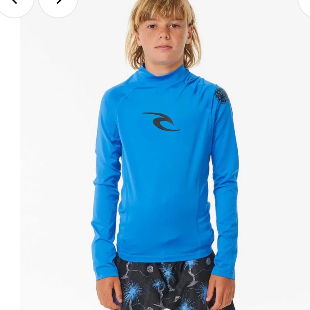 RIP CURL BRAND WAVE UPF L/S-BOY RASHGUARD, 12